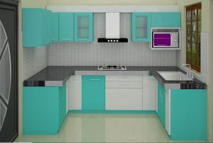 u shaped modular kitchen