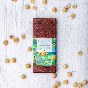 Daarzel Treats Milk Cocoa Bar with Hazelnuts Chocolate