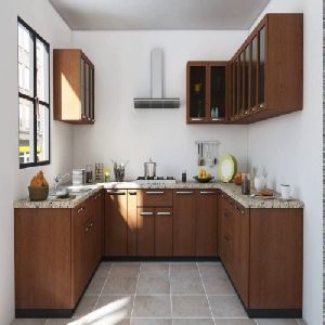 straight modular kitchen