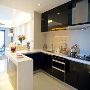 u shaped modular kitchen