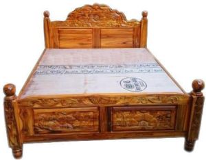 Heavy Teakwood Carved Cot