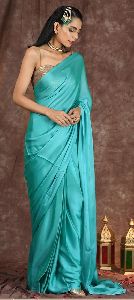 Sky Blue Chiffon Saree