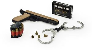 Special Police Gun Set With 50 Bullets and Handcuffs