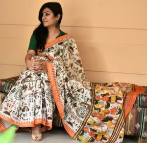 Multicolor Hand Block Printed Sarees