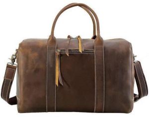 mens leather duffle bag