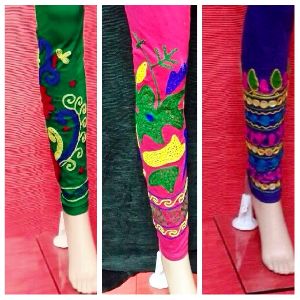 Ladies Embroidered Leggings