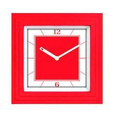 red wall clock