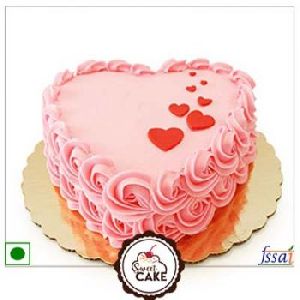 Strawberry Heart Shape Cake