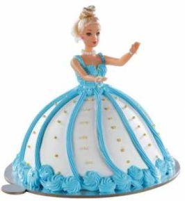 Blue Barbie Doll cake