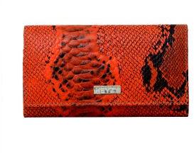 Heyzy Python Orange Clutch