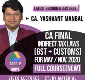 idt ca final Indirect Tax Laws video classes