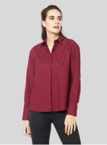 Maroon Twill Shirt