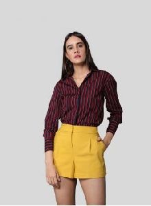 Shadow Striped Burgundy Shirt