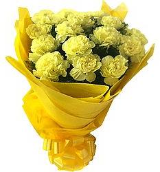 Wonderful Yellow Carnations Bouquet