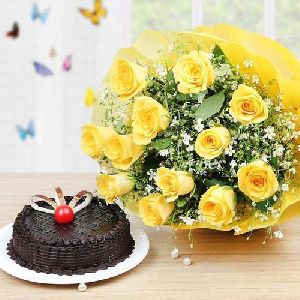 Perfect Combo cake flower gift