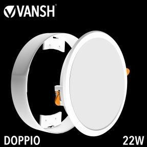 22W Doppio Recessed Cum Surface Panel