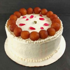 Round Gulab Jamun Cake