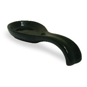 black ceramic spoon rests