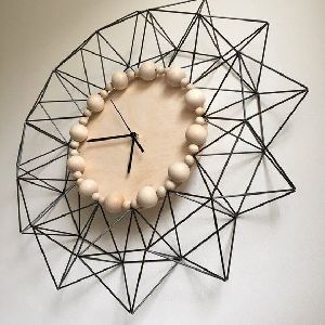 Wire Geometric Wall Clock