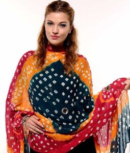 COTTON BANDHANI DUPATTA