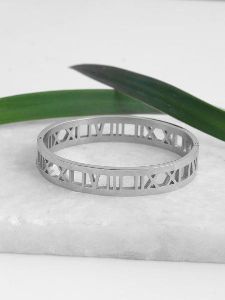 Numerus Silver Metallic Mens Bracelet