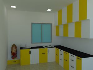 Plain laminate kitchen