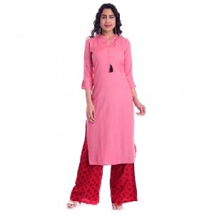 Pink Rayon Kurtis