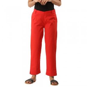 Red Cotton Pants