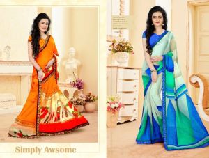 Geometric Print Sarees