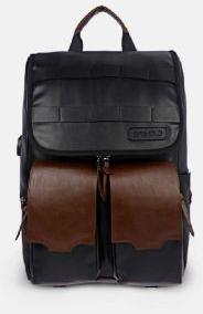 Urban Black and Brown Biker Bag