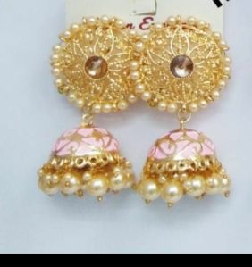 MEENAKARI JHUMKA EARRINGS