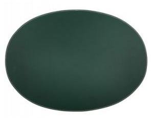 Dark Green Leather Oval Placemat