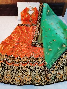 silk lehenga