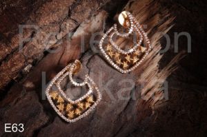 E63 American Diamond Ear Tops