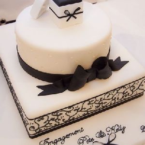 Two Tier Engagement Cake
