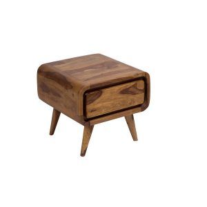 wood bedside table