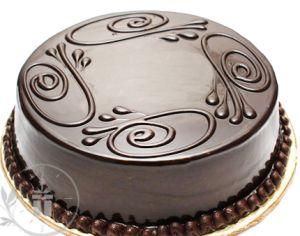 Round Dark Chocolate Cake