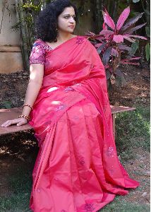 Magenta Silk Saree