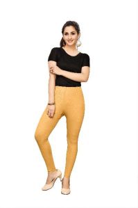 Jelite Women's Stretchable Free Size Golden Shimmer Ankle Length Leggings