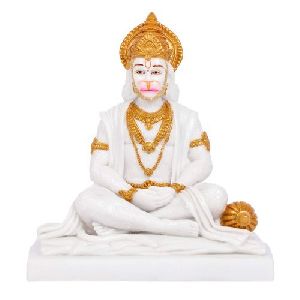 White Marble Hanuman Statue