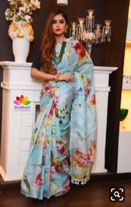 digital printed saree