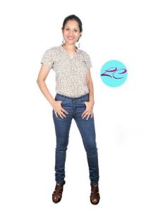 Ladies Slim Fit Dark Blue Color Jeans