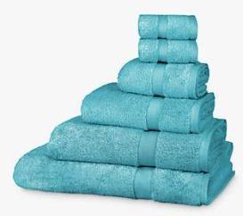 Pack of 6 Teal Bamboo Towels