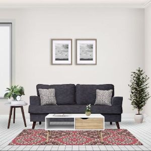 Grey Joy Three Seater Sofa