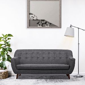 Grey Swiger Three Seater Sofa