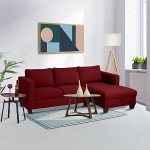 Maroon Cameroon Modular Four Seater Sofa