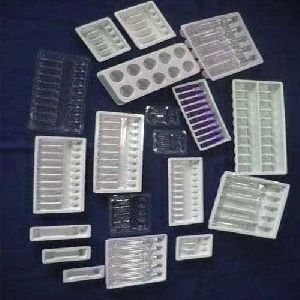 ear drop plastic flocking packing tray