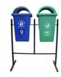 Twin Plastic Dustbin