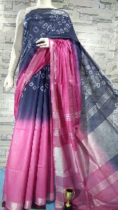 Cotton Slub Shibori Saree