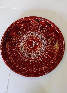 Handmade Painted Pooja Thali